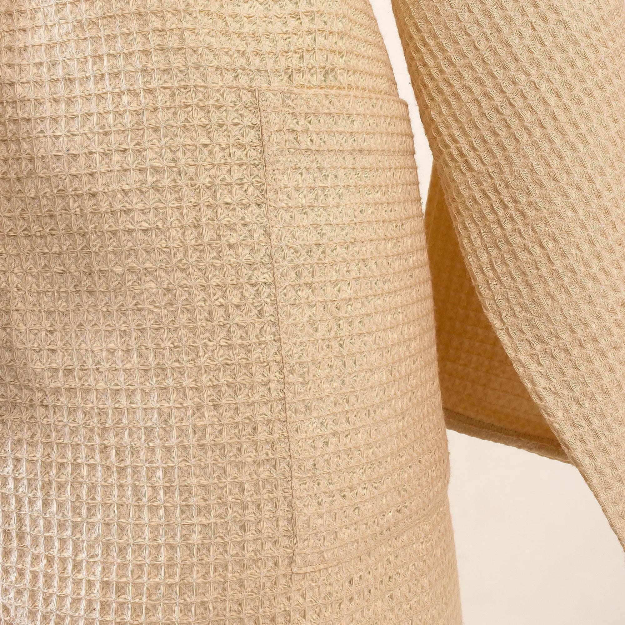 Waffle tery Couple Bathrobe With Multiple Pocket & Color