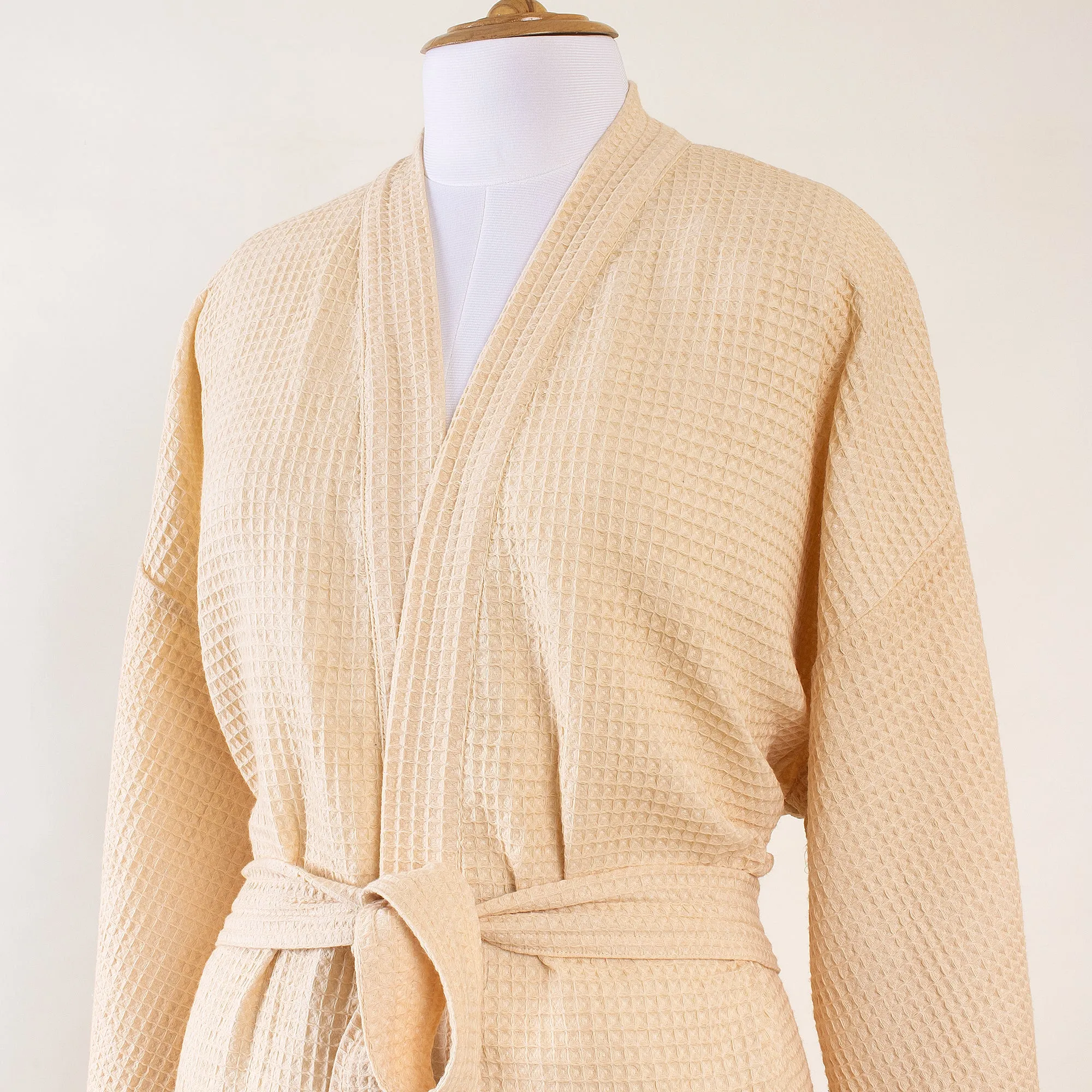 Waffle tery Couple Bathrobe With Multiple Pocket & Color