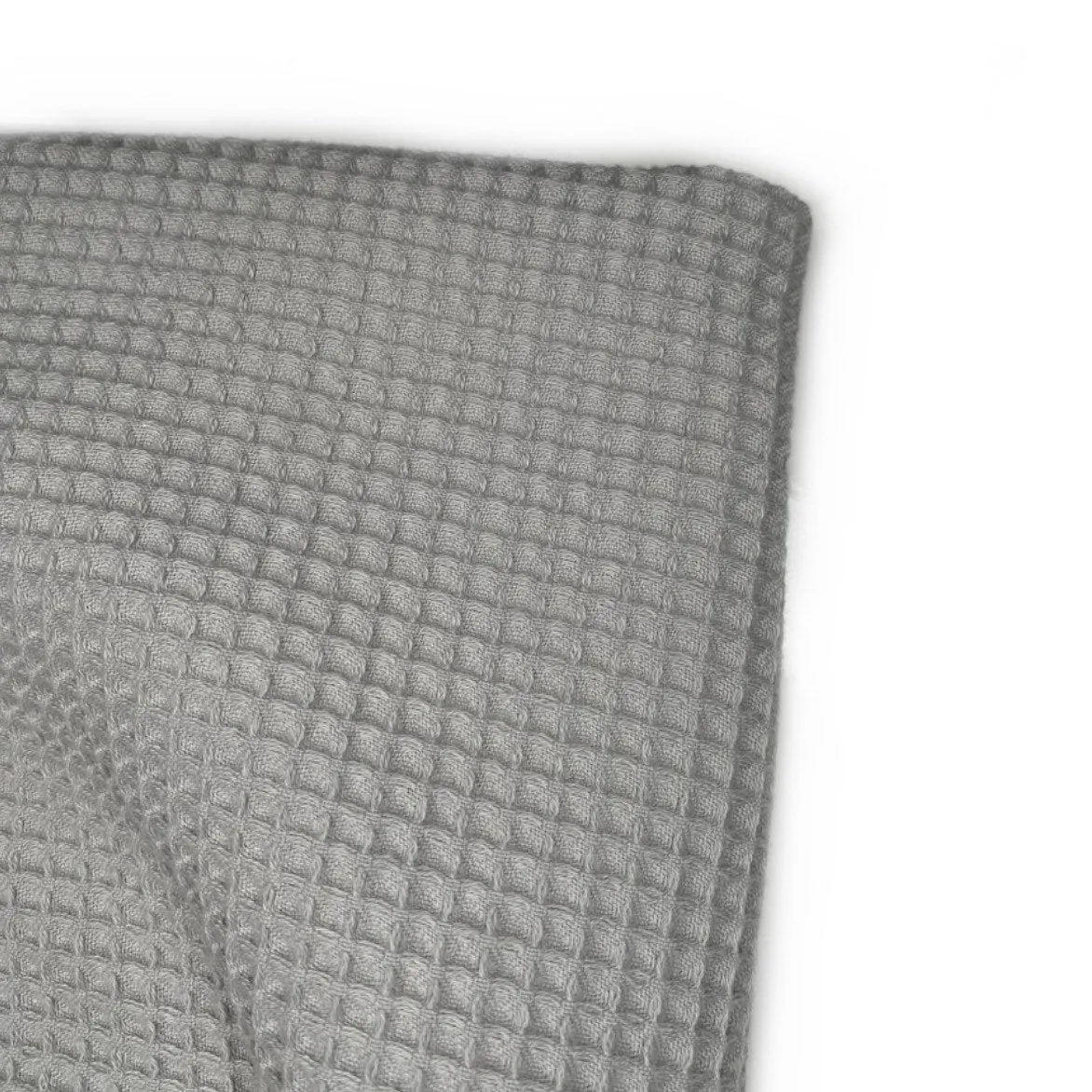Waffle Weave Cotton - Unwashed - 44” - Grey