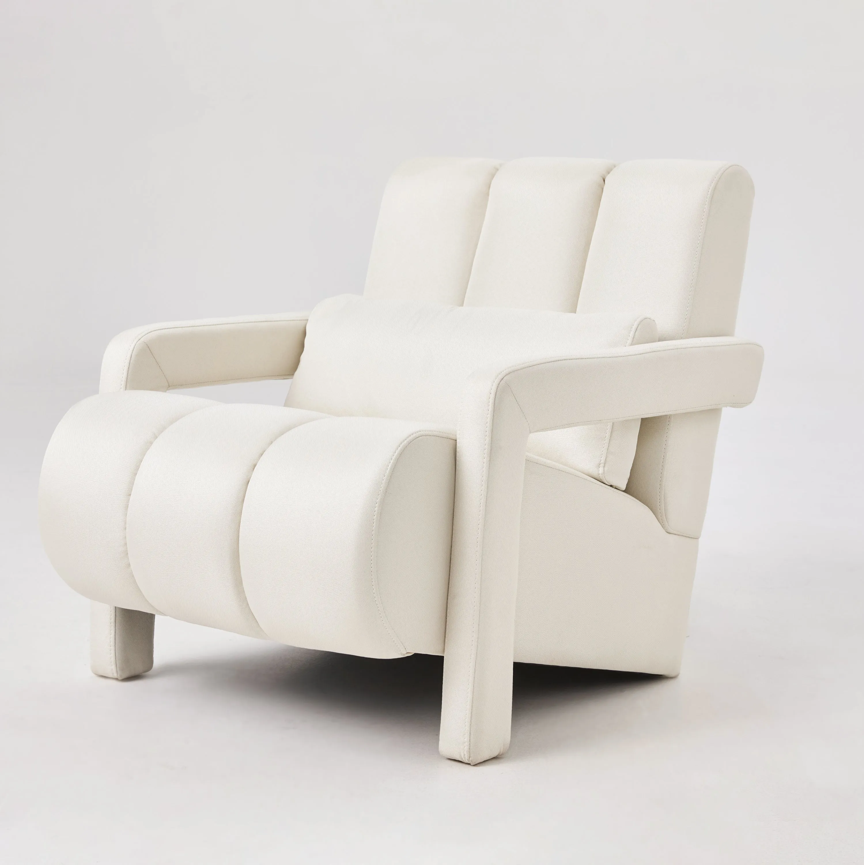 Walker Edison | Contemporary Modern Linen Upholstered Accent Chair Beige