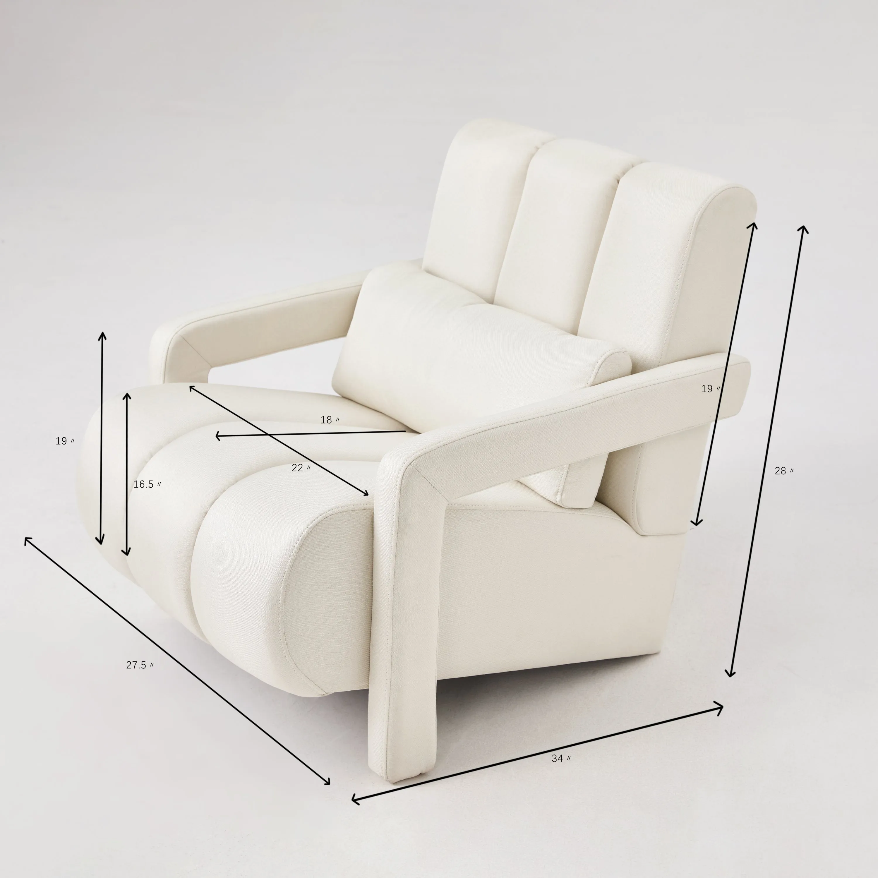 Walker Edison | Contemporary Modern Linen Upholstered Accent Chair Beige