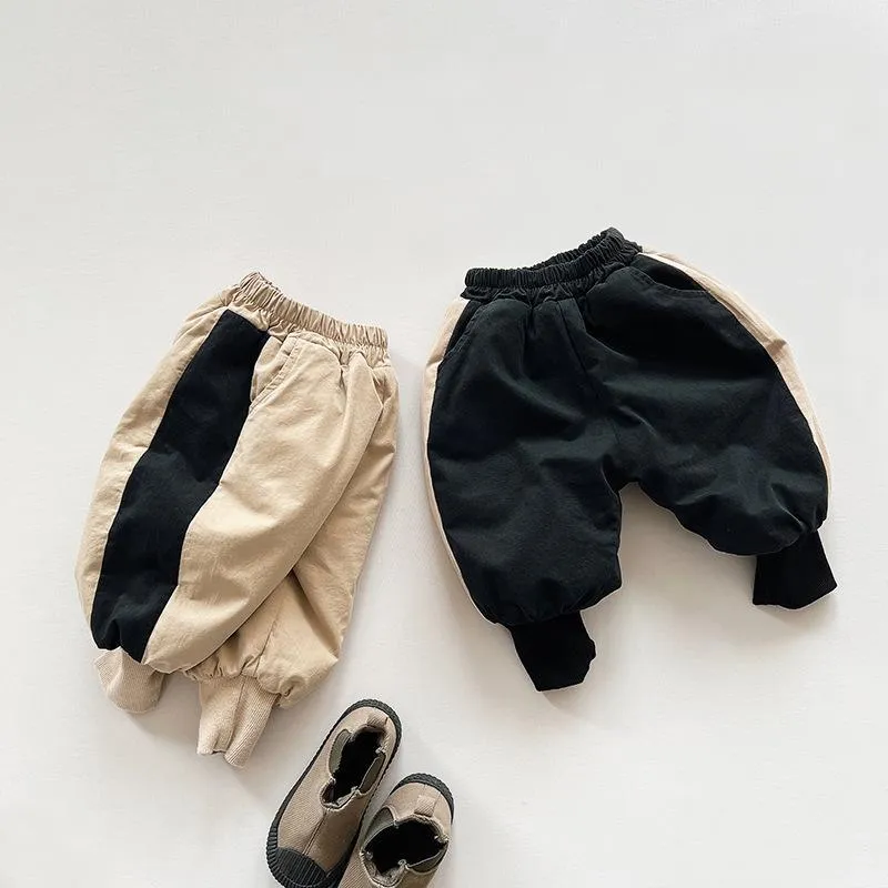 Warm Winter Color-Block Harem Pants