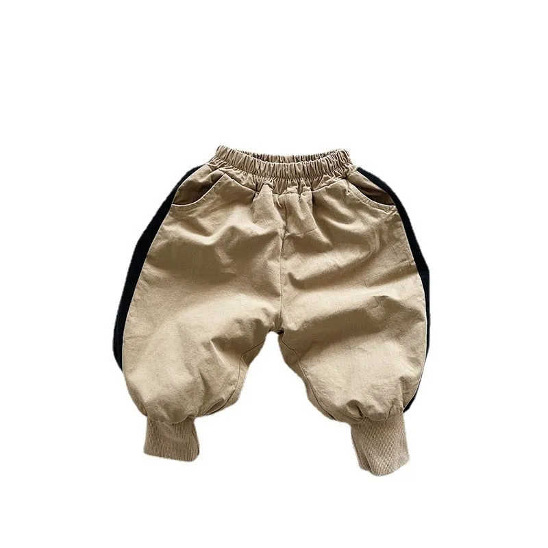 Warm Winter Color-Block Harem Pants