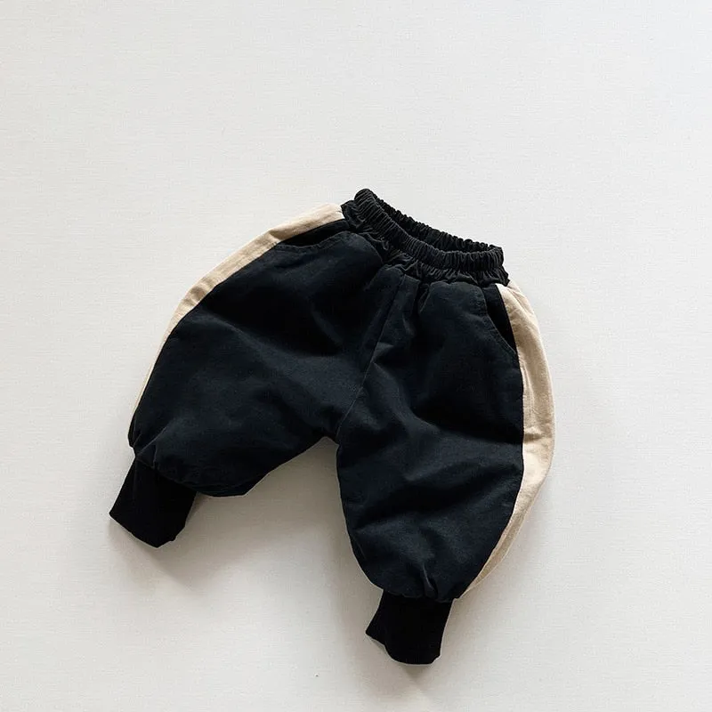 Warm Winter Color-Block Harem Pants