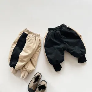 Warm Winter Color-Block Harem Pants