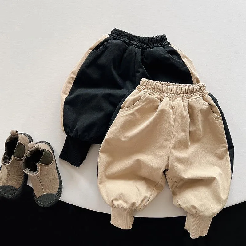 Warm Winter Color-Block Harem Pants