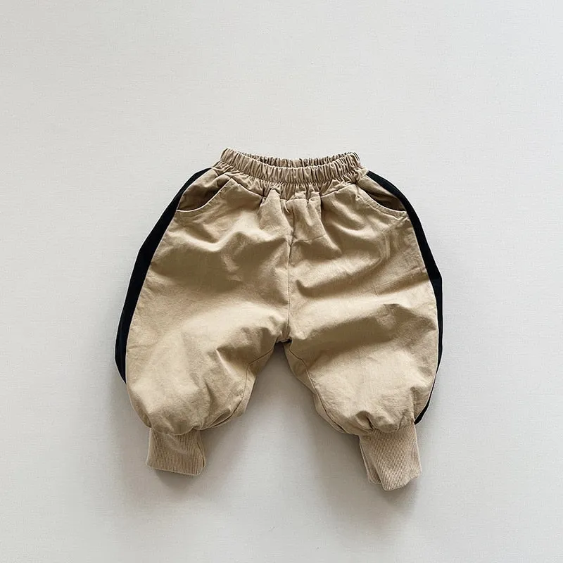 Warm Winter Color-Block Harem Pants