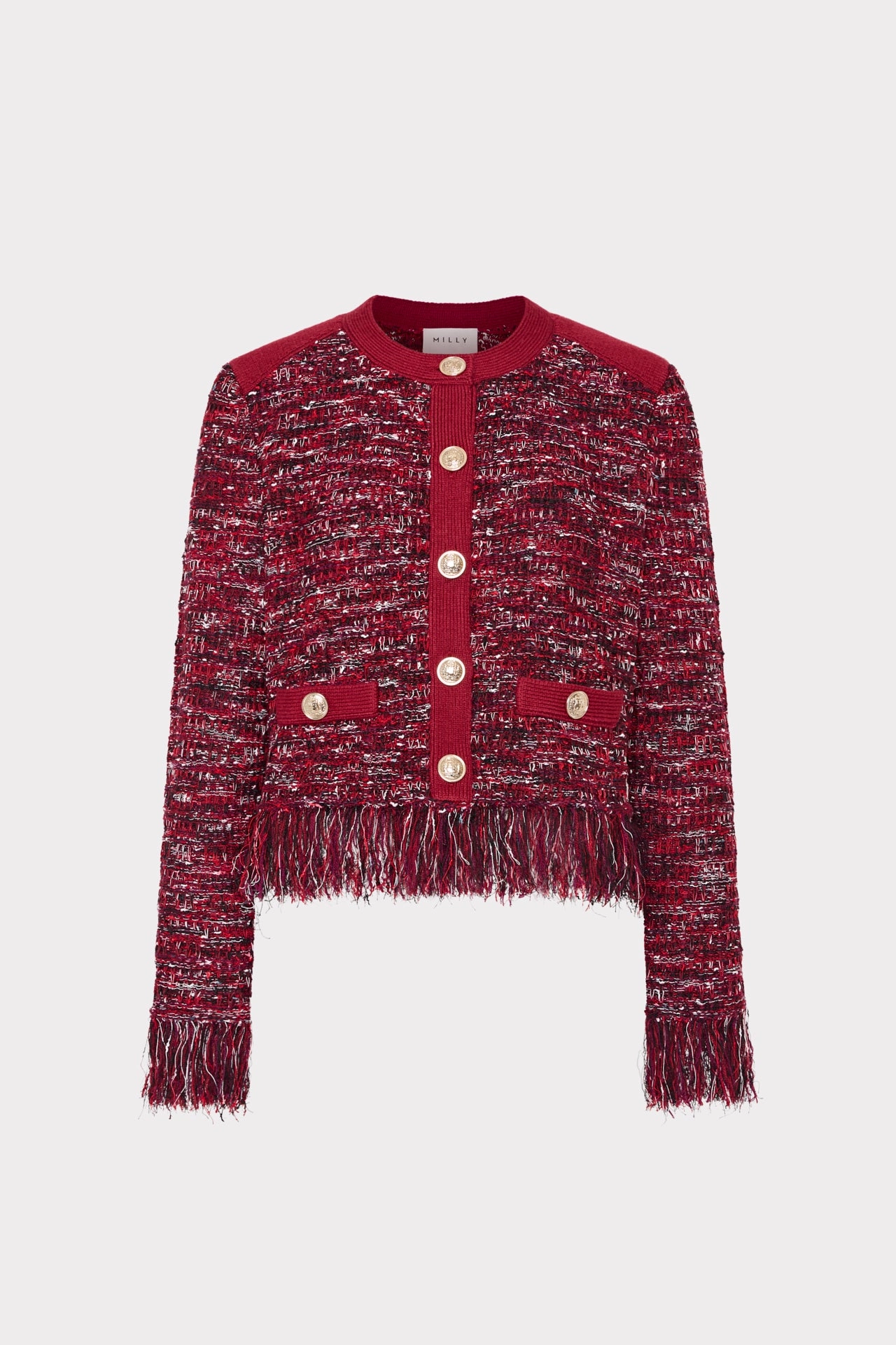 Kaia Textured Knit Cardigan Jacket Recycled Material Construction ContouredShoulderFit