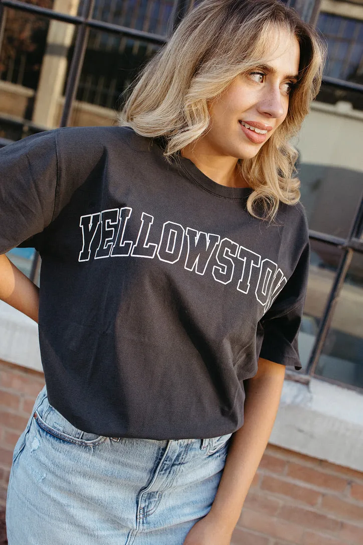 Roaming Yellowstone Block Tee Antibacterial Fabric