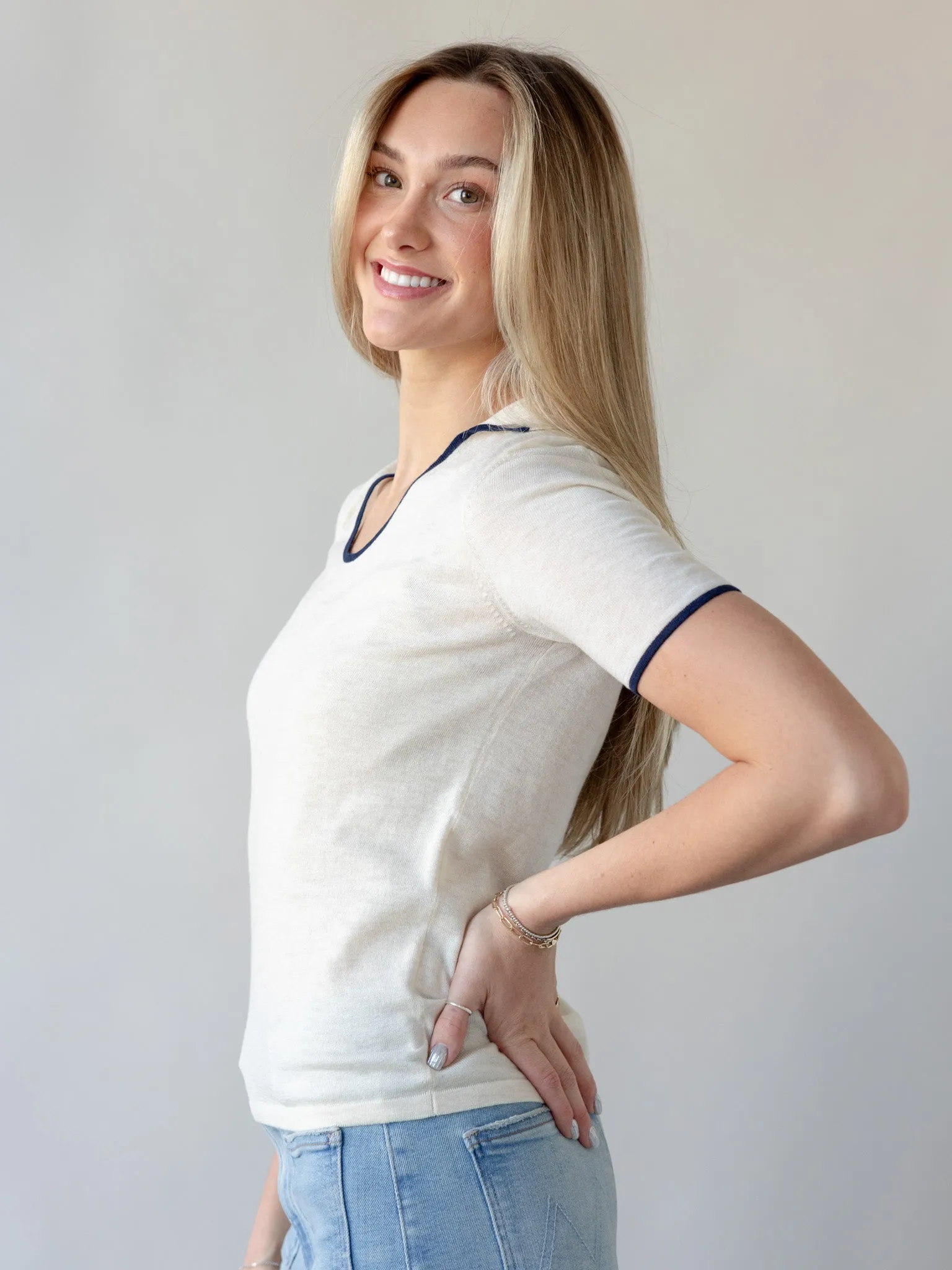 Watts Knit Polo - Ivory Microfiber Blended Fabric Airflow Ventilation