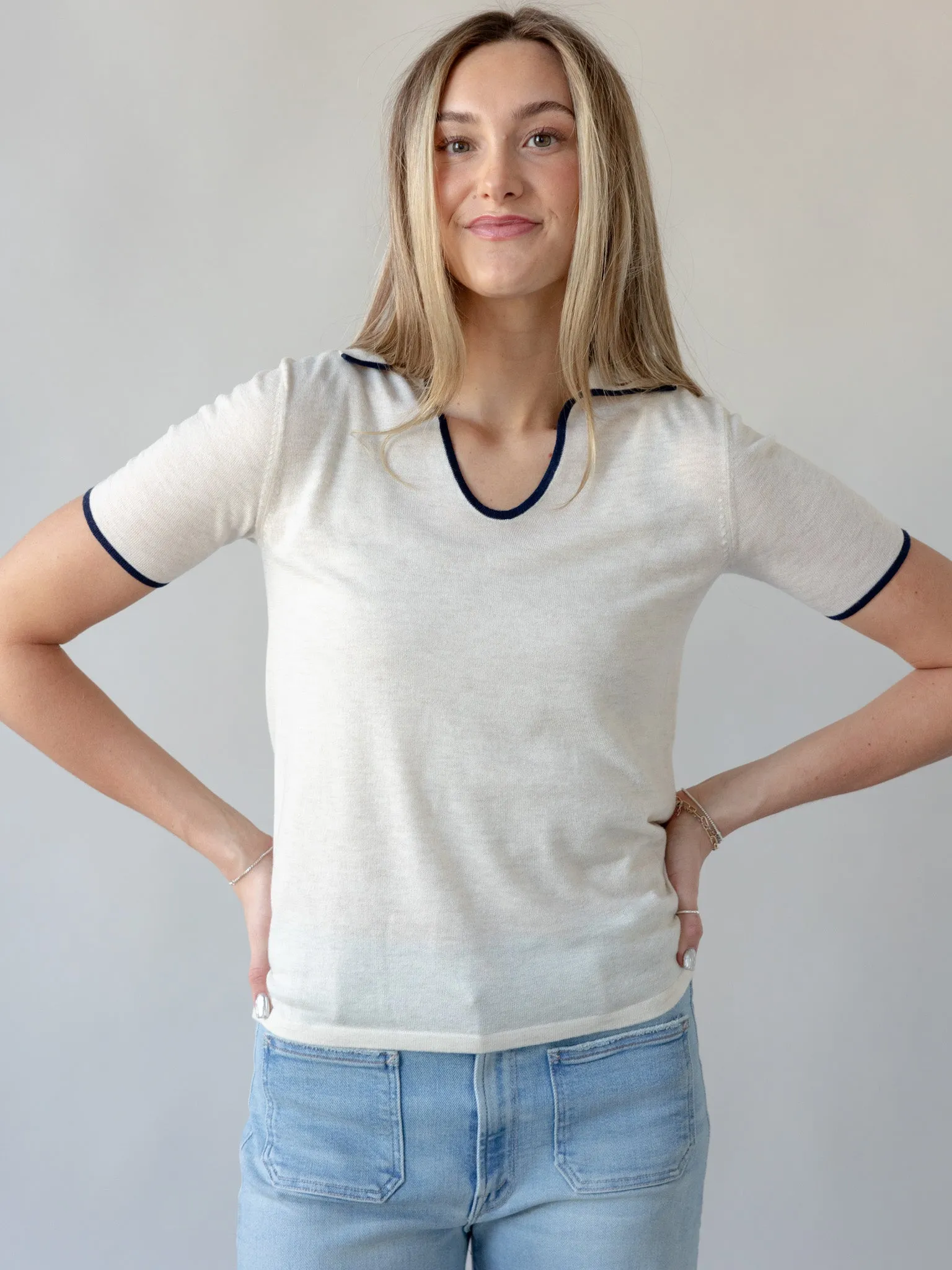 Modular Pocket Layout QuickDrying Watts Knit Polo - Ivory