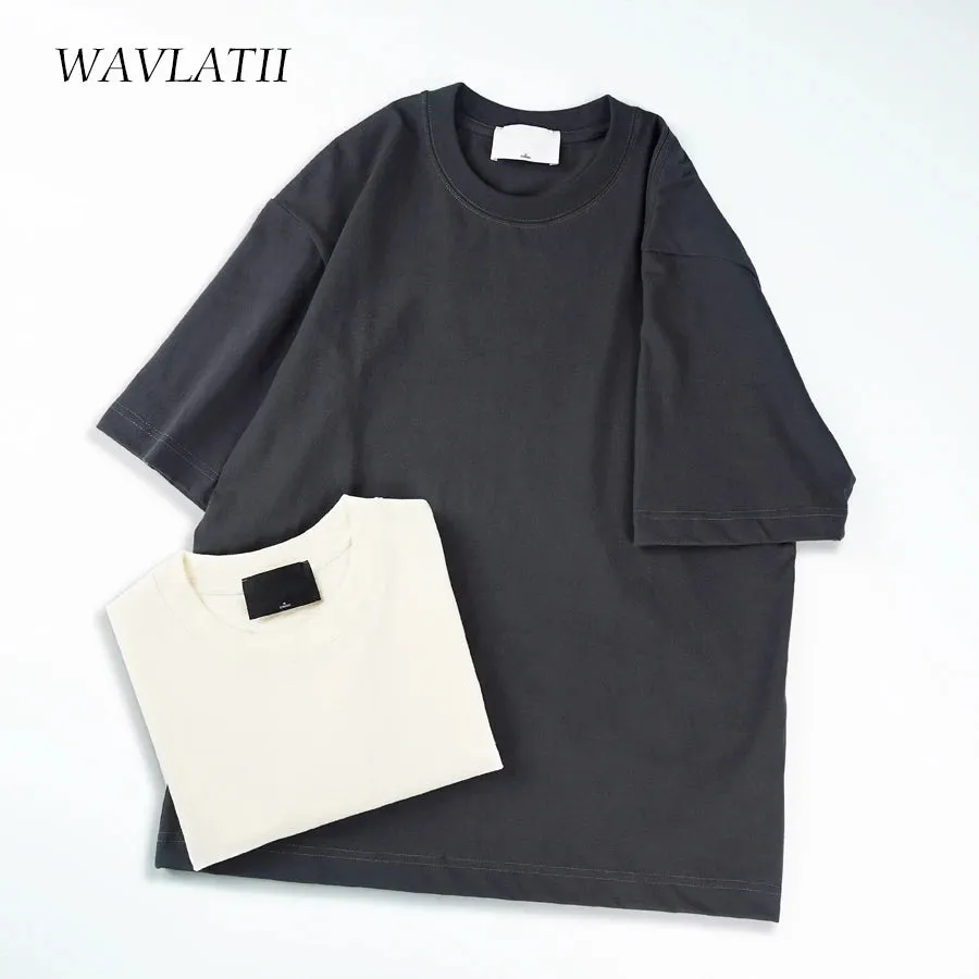 WAVLATII Oversized Summer T Shirts for Women Men Cool Casual Tops