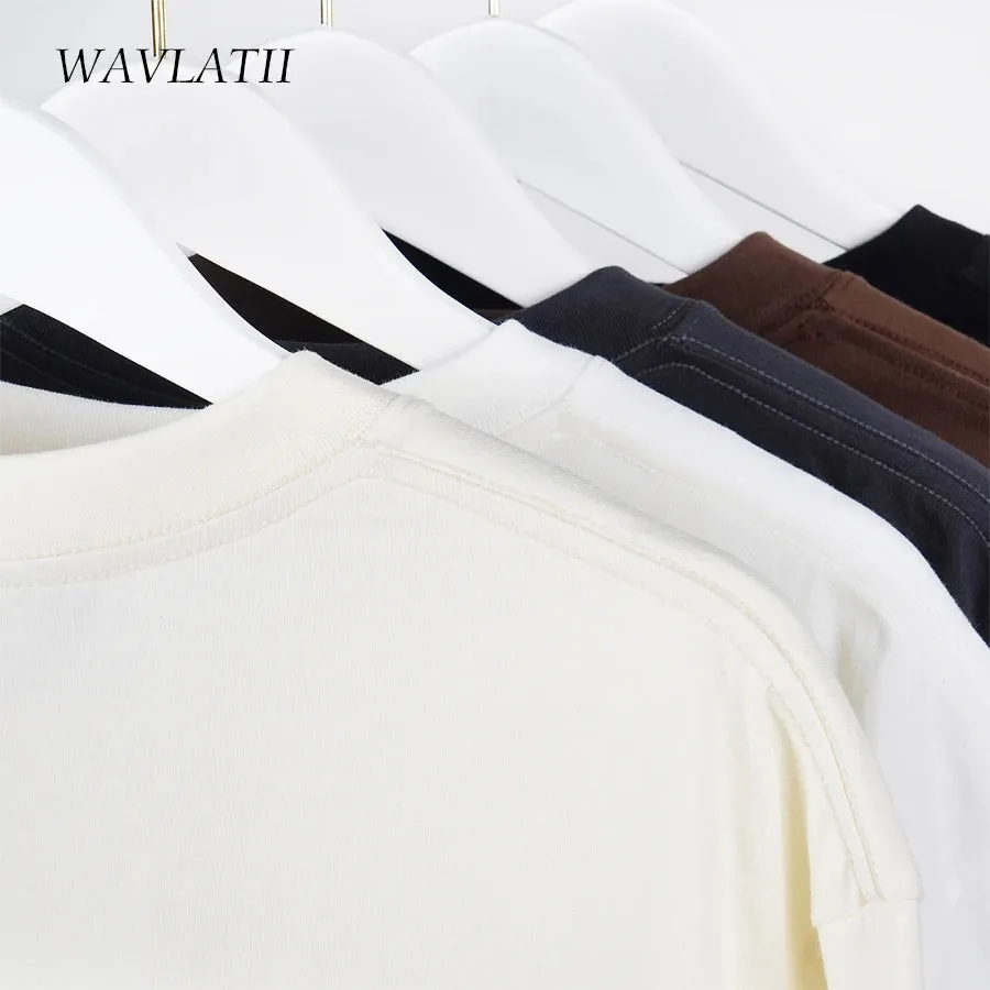 WAVLATII Oversized Summer T Shirts for Women Men Cool Casual Tops