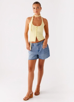 Roland Denim Shorts - Blue Breezy Feel