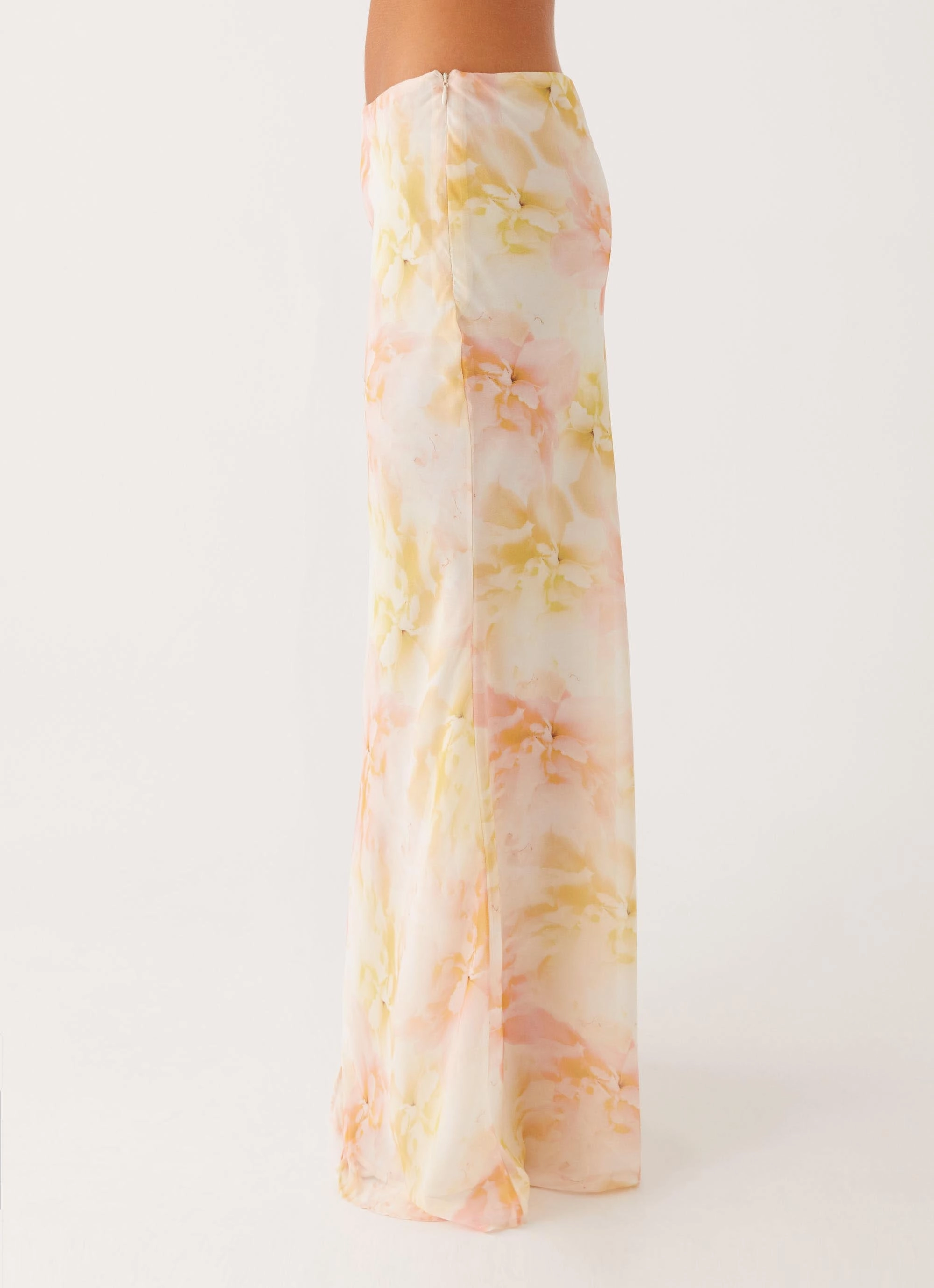 Harlow Chiffon Maxi Skirt - Floral Print Contemporary Design