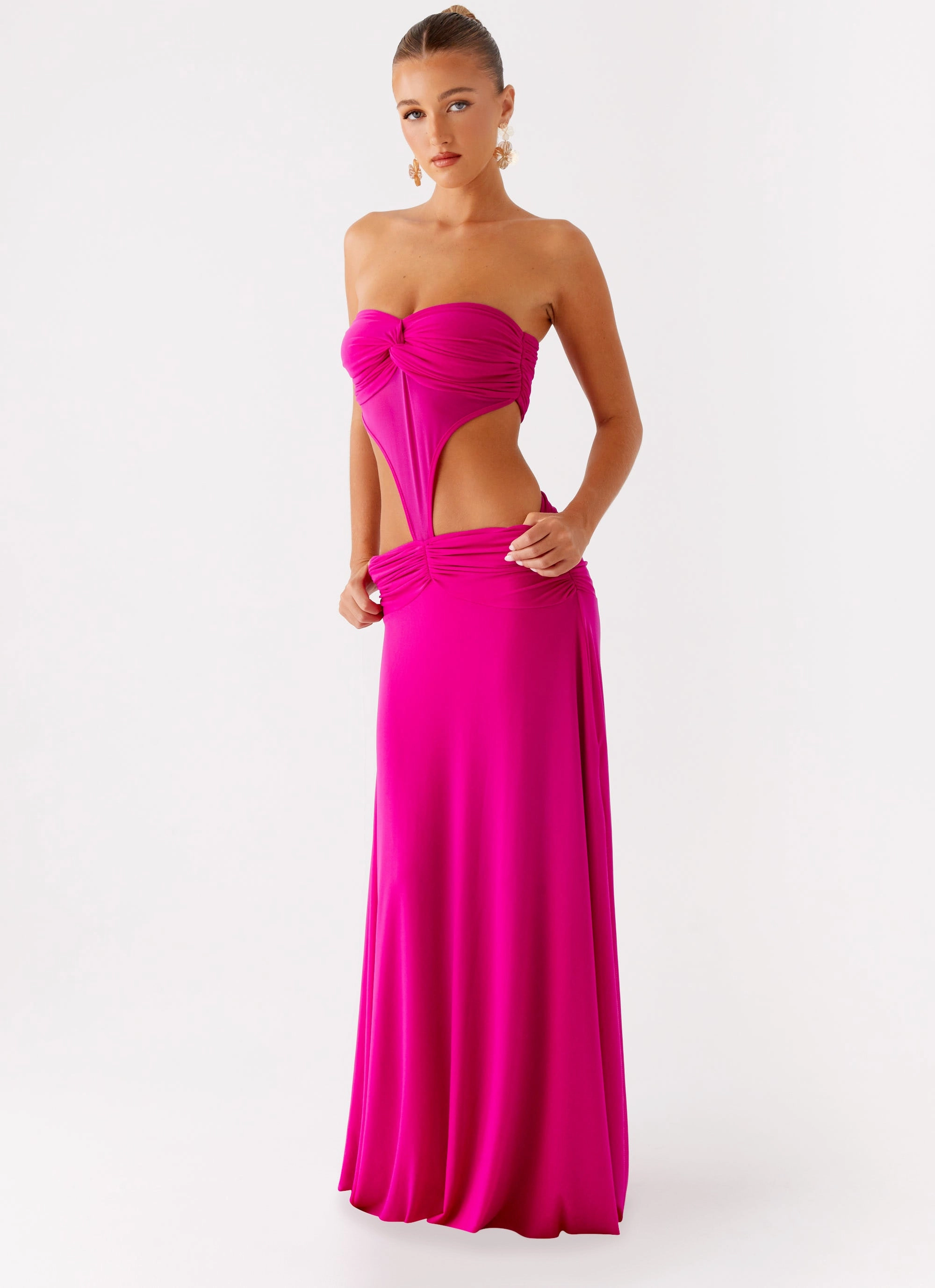Influencer-Style Carlene Maxi Dress - Fuchsia