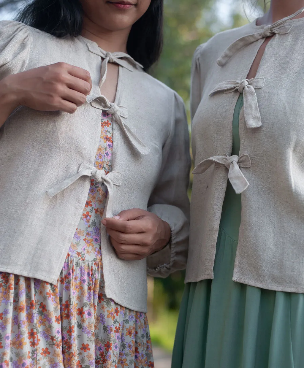UltraLightweight Versatile Design Poet Top in 100% Sand Linen