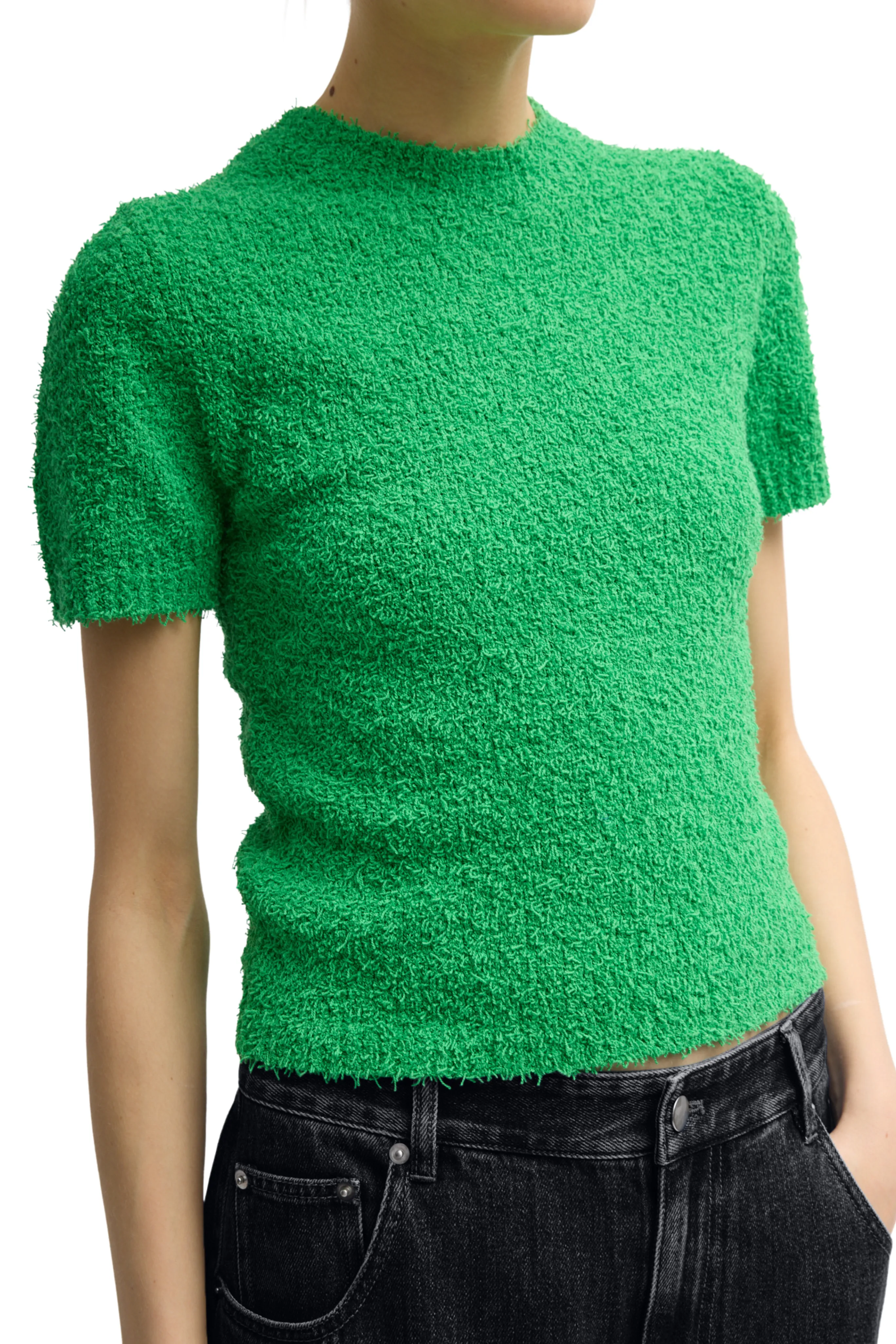 RelaxedSilhouette Serviette Baby Tee in Green