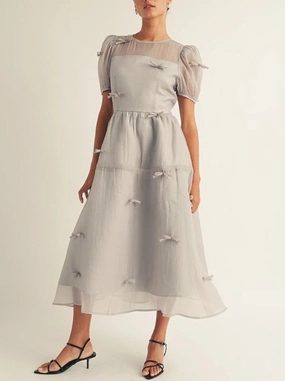 Soft Motion Wharton Organza Bow Dress