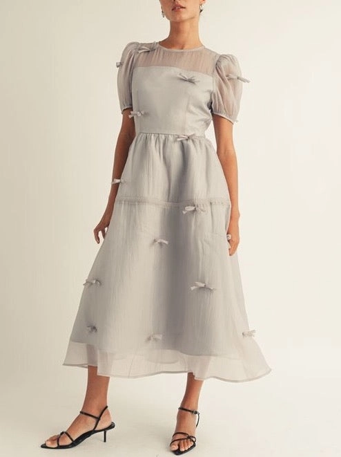 Soft Motion Wharton Organza Bow Dress