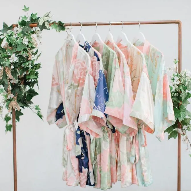 White Big Floral Robe