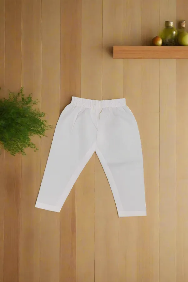 White Cotton Kurta Pajamas