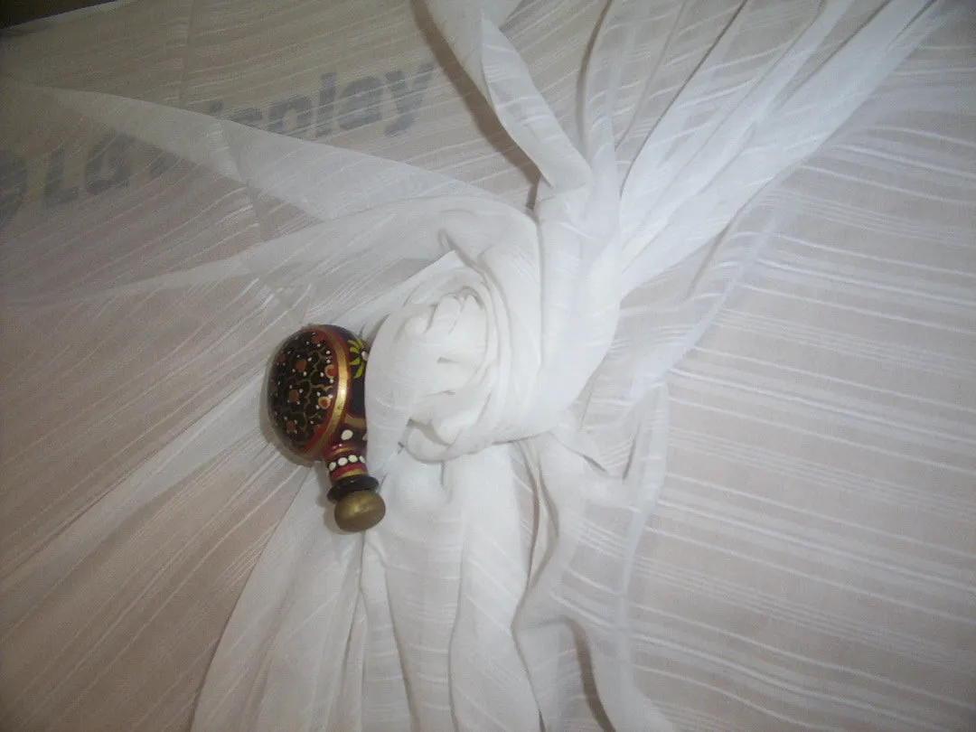 white cotton voile 58&quot;wide self stripes