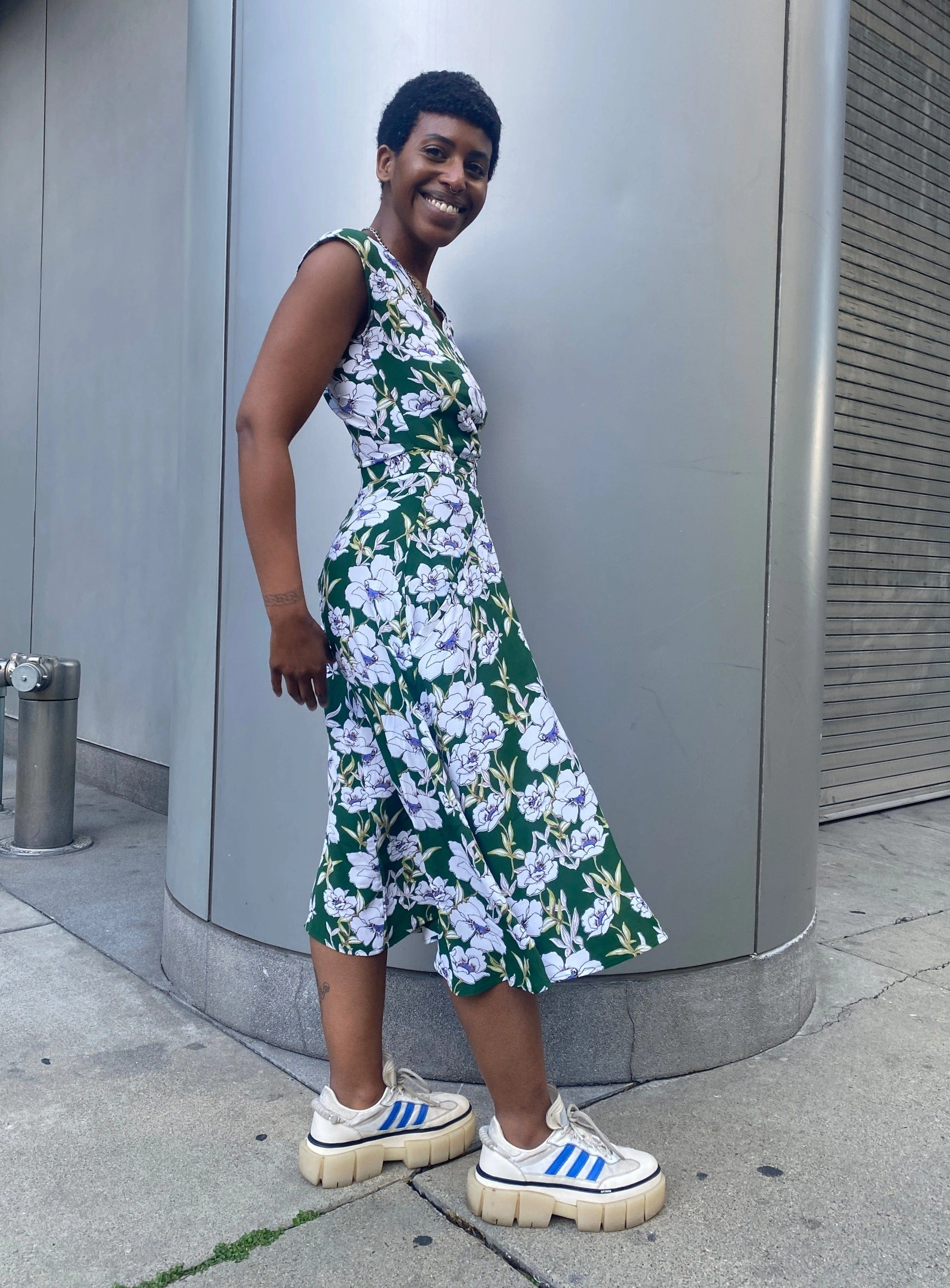 Night Party Xena Dress in Green Magnolia