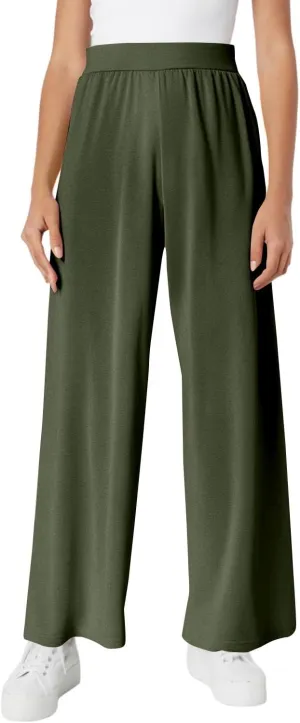 Wide Leg Pants Woman High Waisted Straight Dressy Trousers Business Casual Pants for Women Solid Color Relaxed Pants