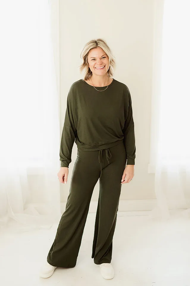 Wide Leg Silhouette Lounge Pants