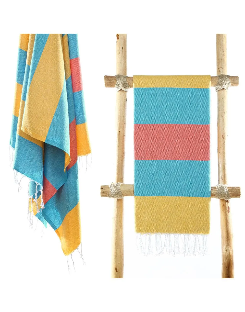Wide Stripe Turkish Beach Towel
