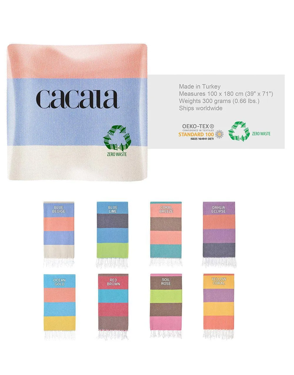 Wide Stripe Turkish Beach Towel