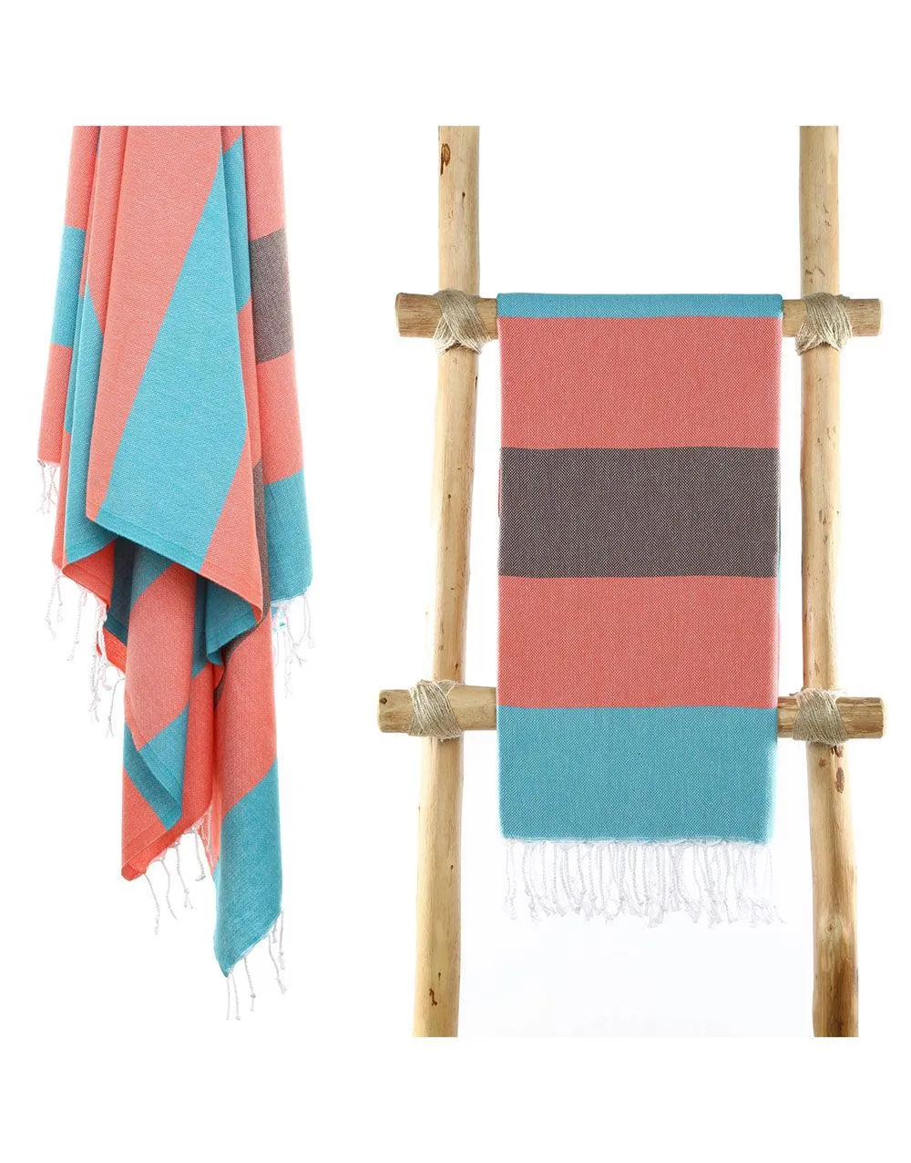 Wide Stripe Turkish Beach Towel