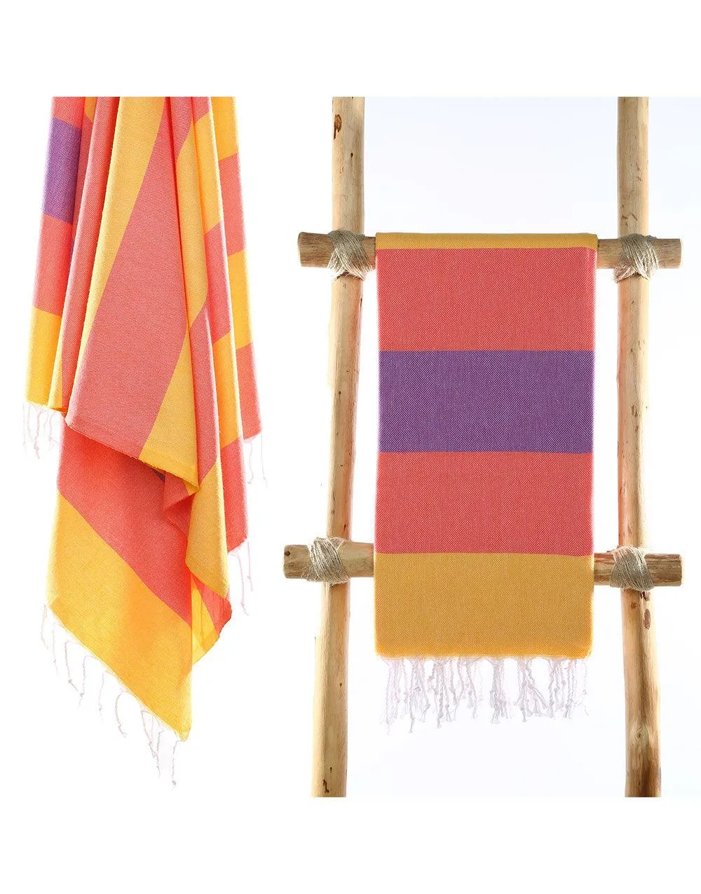 Wide Stripe Turkish Beach Towel