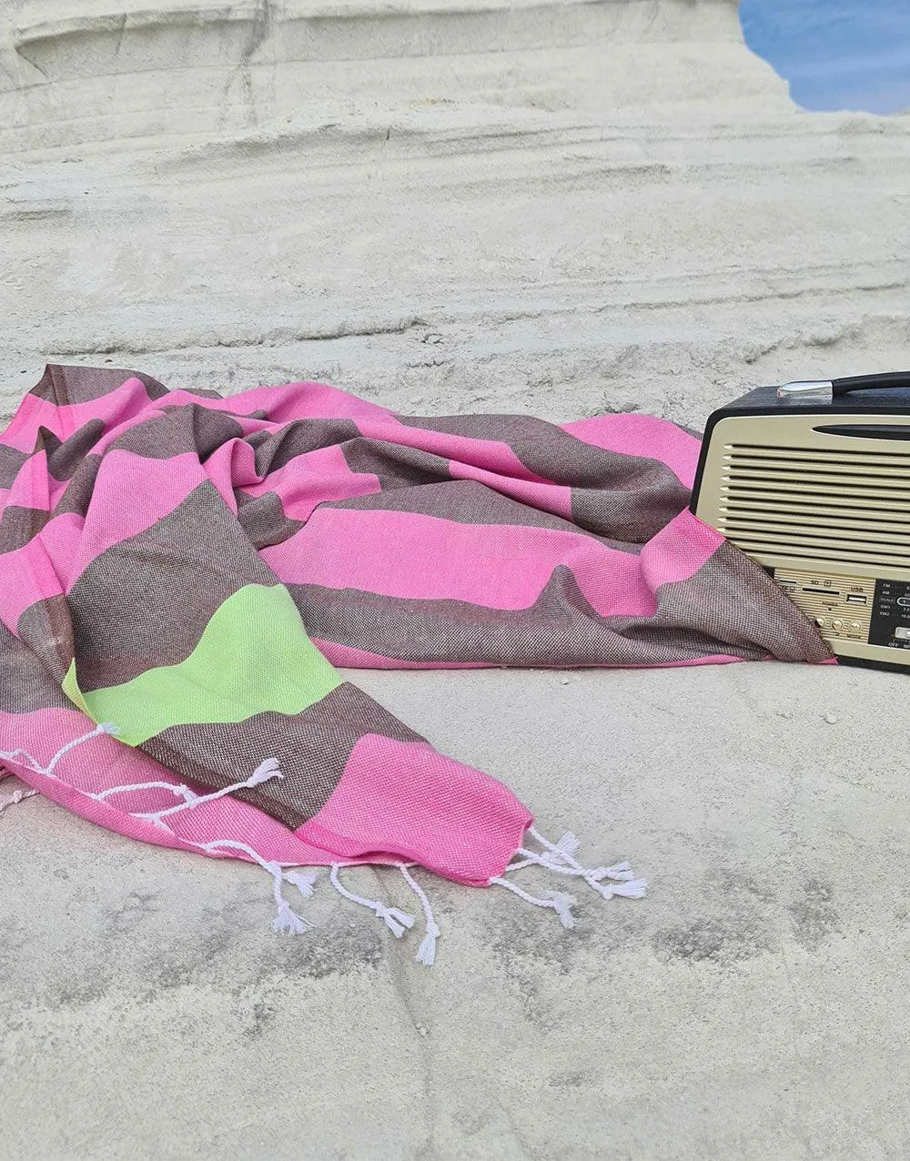 Wide Stripe Turkish Beach Towel