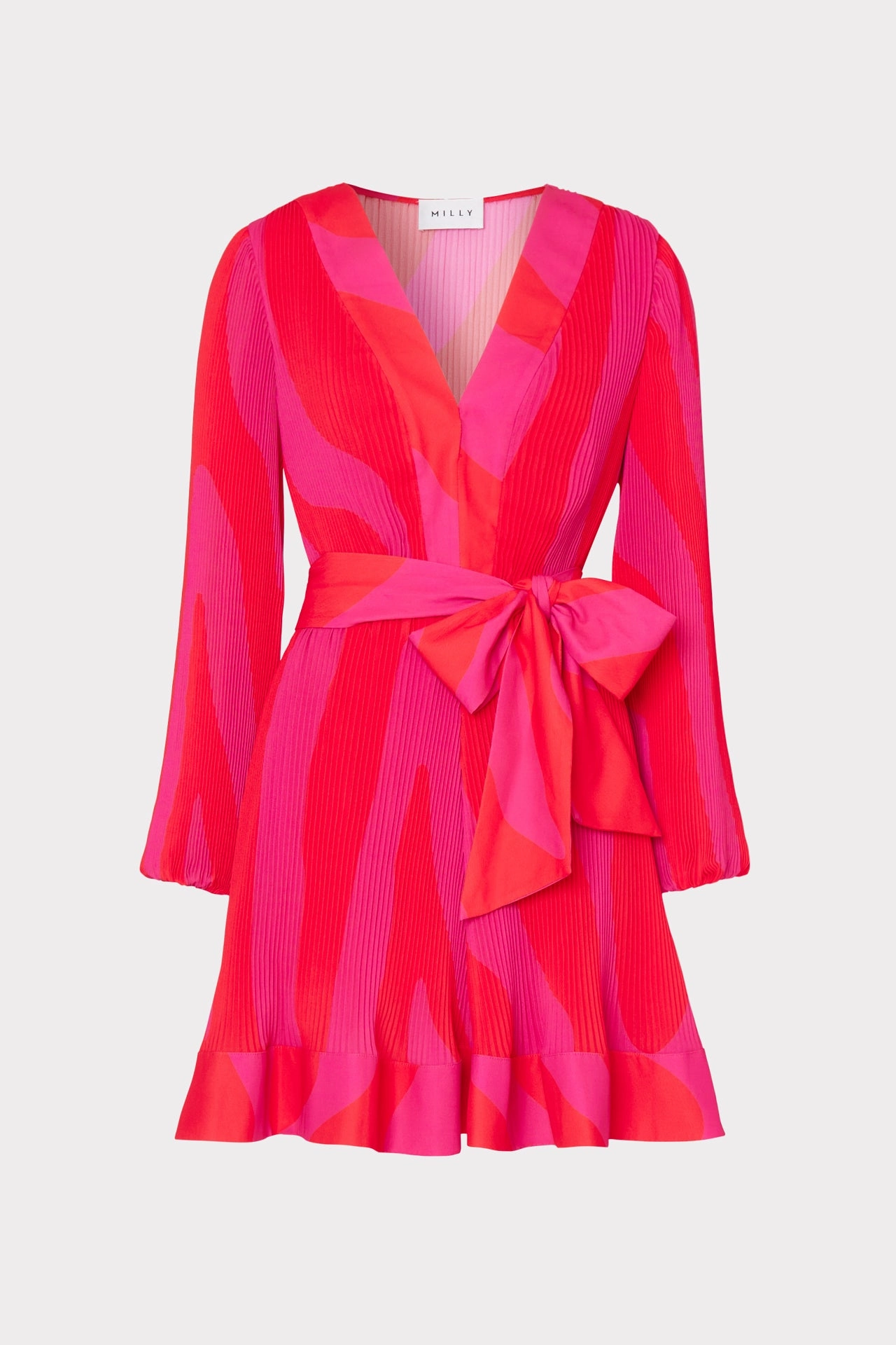 Liv Zebra Pleated Dress Soft Pleats Mesh Soft