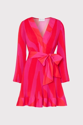 Liv Zebra Pleated Dress Layered Movement single wear