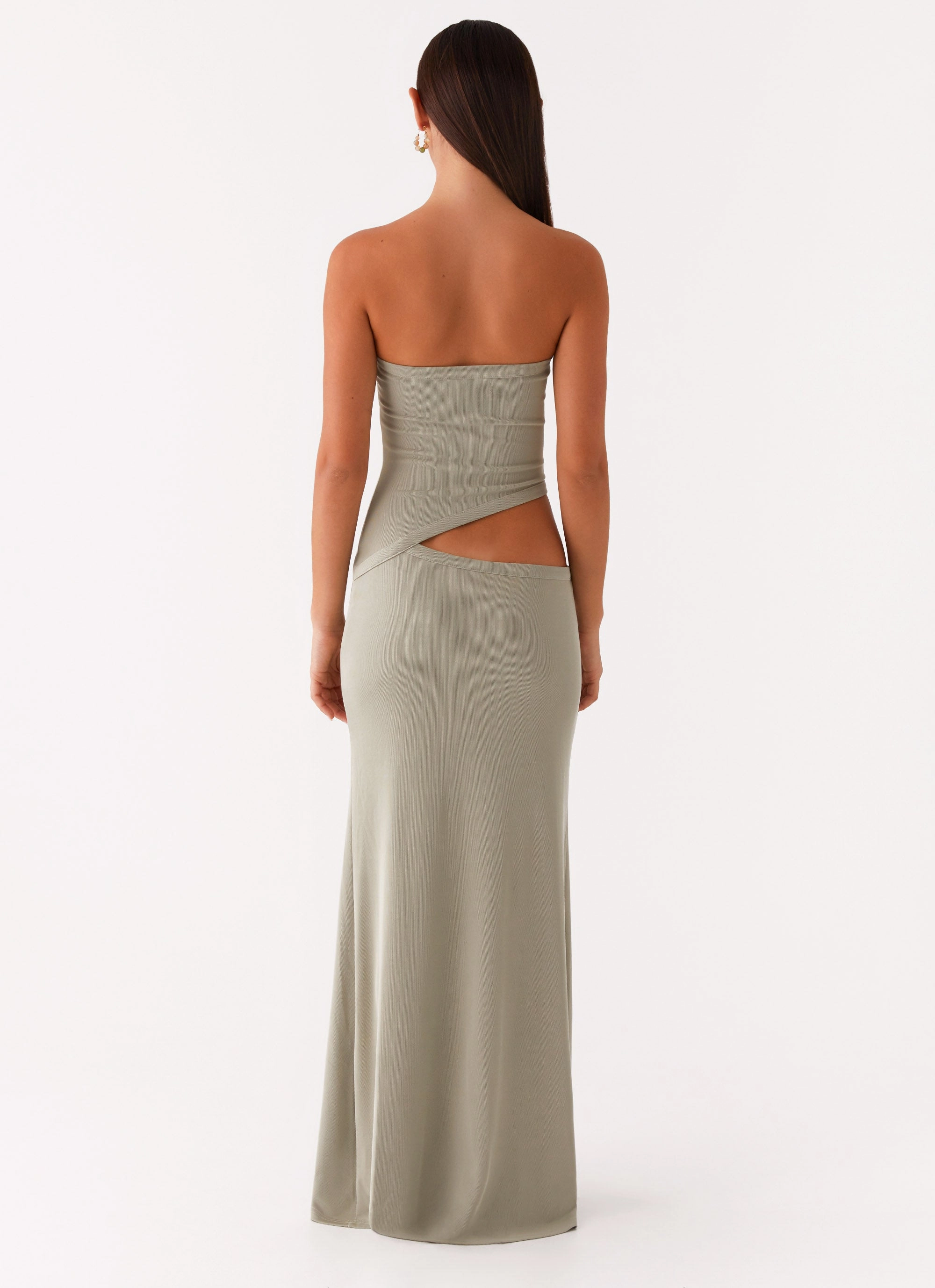 Wild Roses Maxi Dress - Sage Light Flow Cap-Sleeve