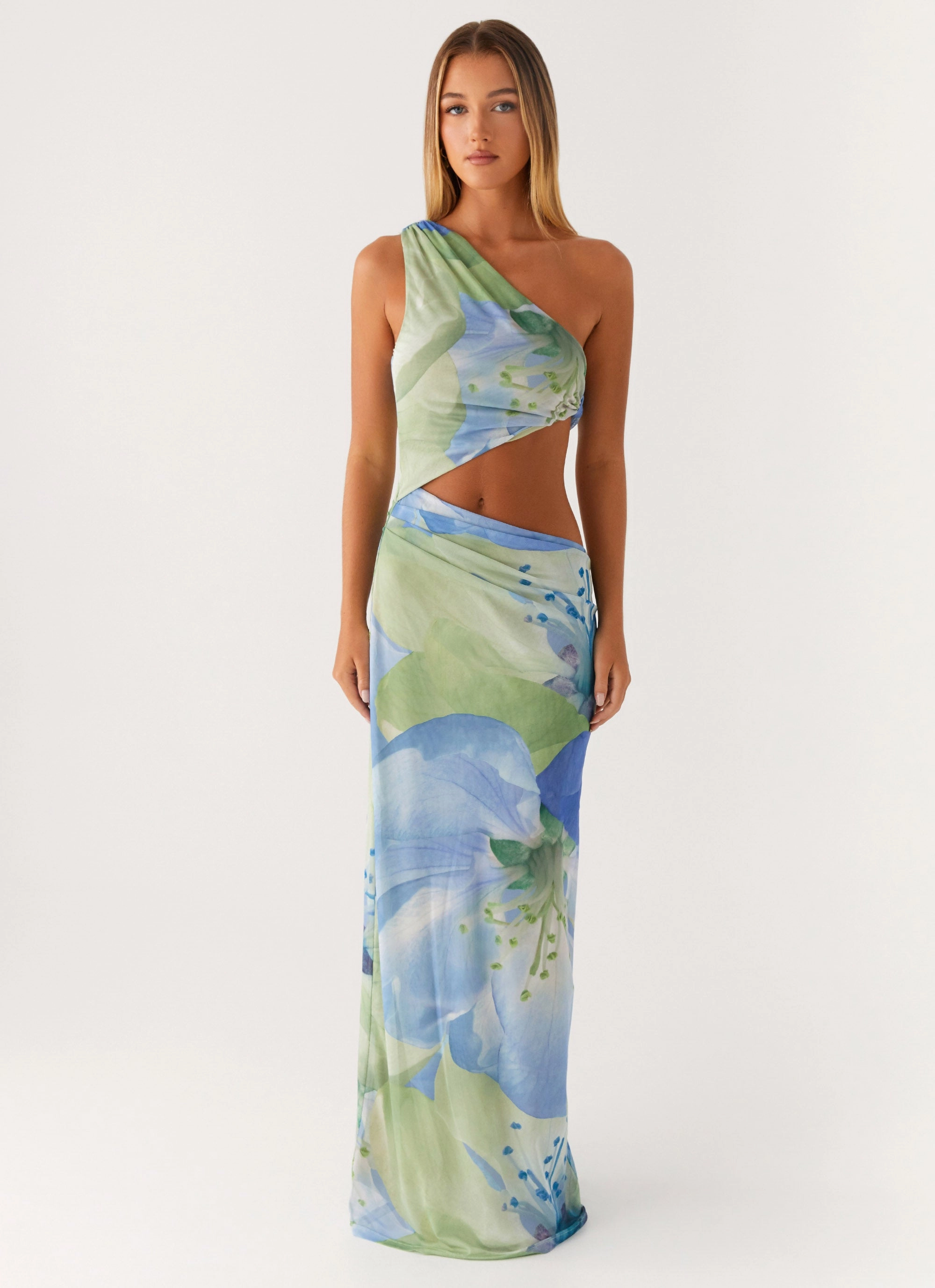 Smile Soft Contrast-Lining Wilder Maxi Dress - Flower Print