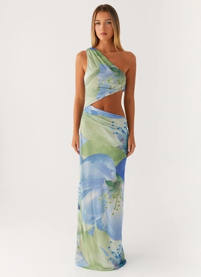 Smile Soft Contrast-Lining Wilder Maxi Dress - Flower Print