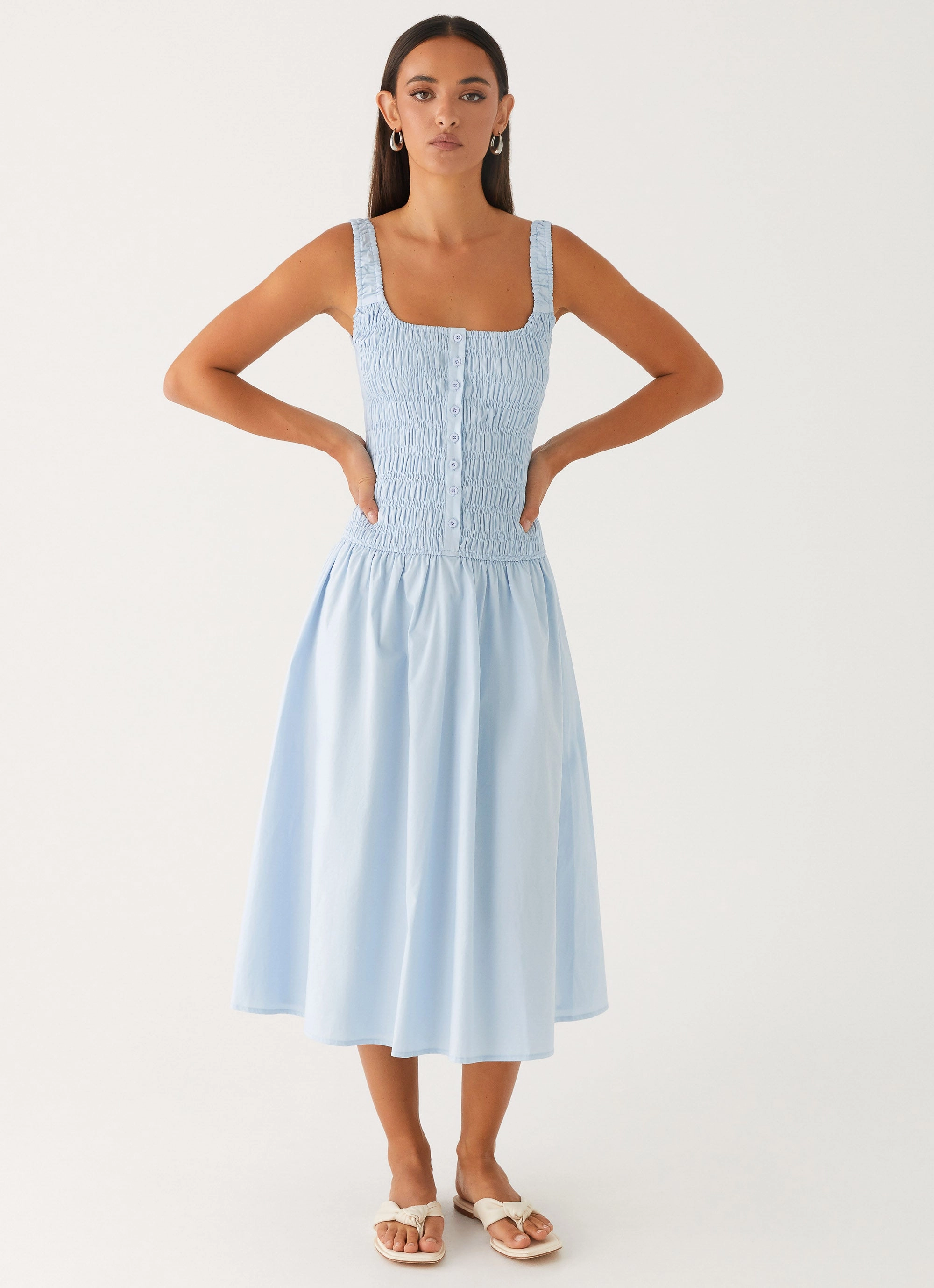Wildflower Midi Dress - Blue Flexible Mood
