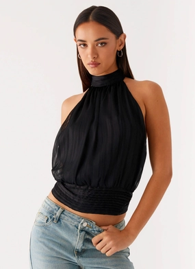 Quick Dry Fabric Willow Chiffon Top - Black Abrasion Resistant Shell