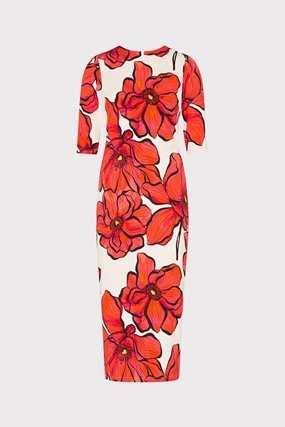 Stylish Look Windflower Jersey Midi Dress