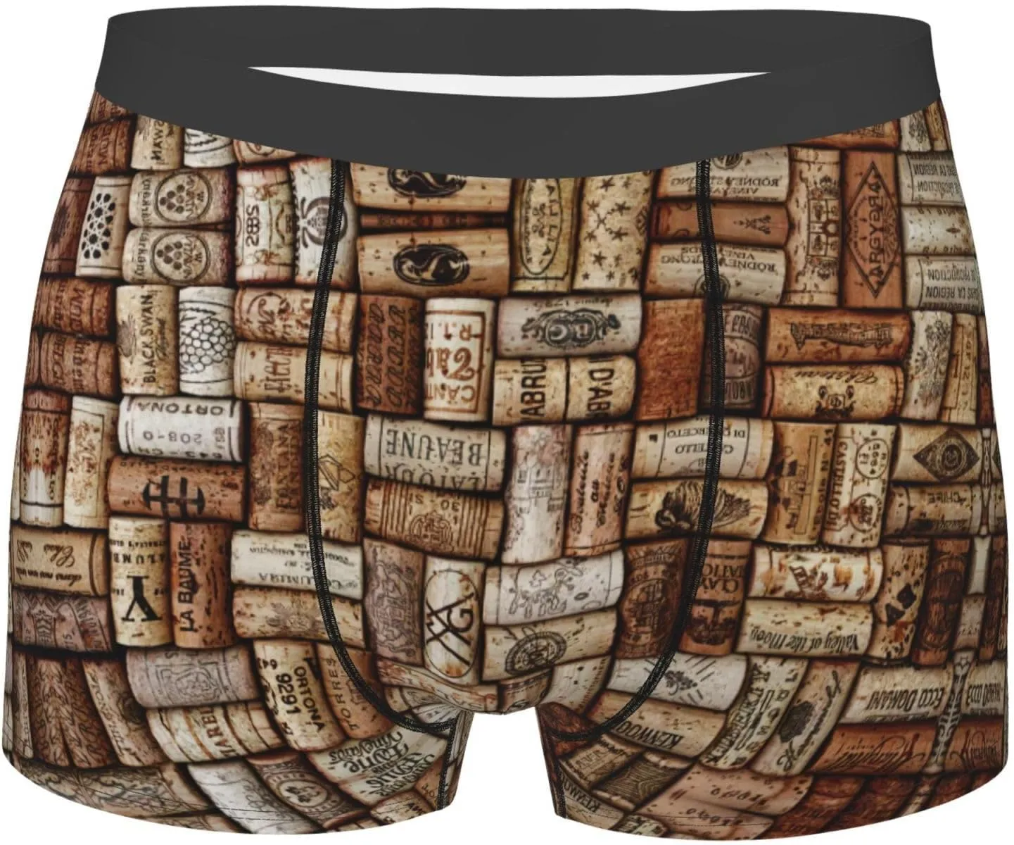 Wine cork Boxer Briefs, Moisture Wicking & Breathable,Underwear for Men