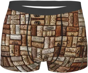 Wine cork Boxer Briefs, Moisture Wicking & Breathable,Underwear for Men
