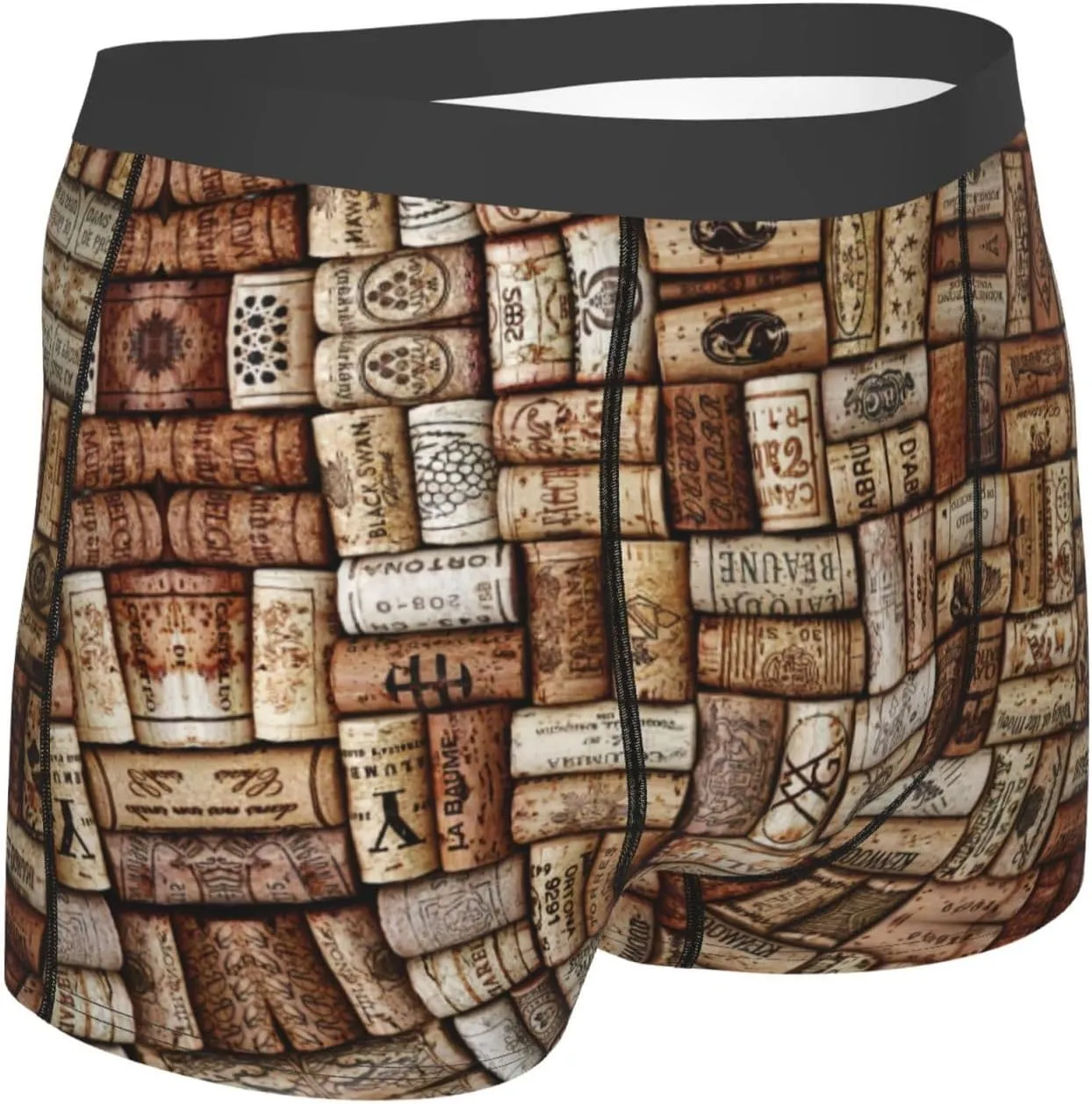 Wine cork Boxer Briefs, Moisture Wicking & Breathable,Underwear for Men