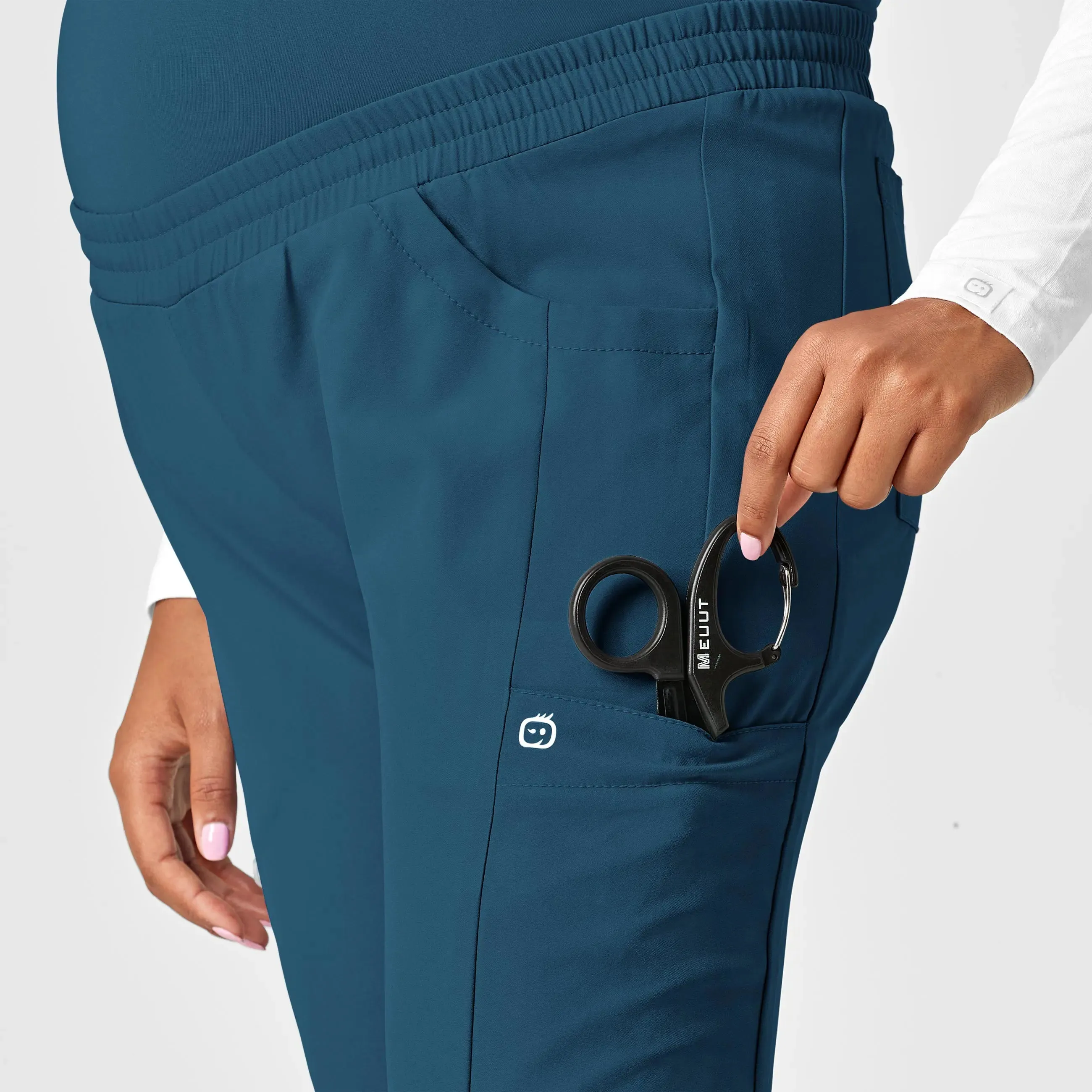 Wink Maternity Jogger Scrub Pant - Caribbean Blue