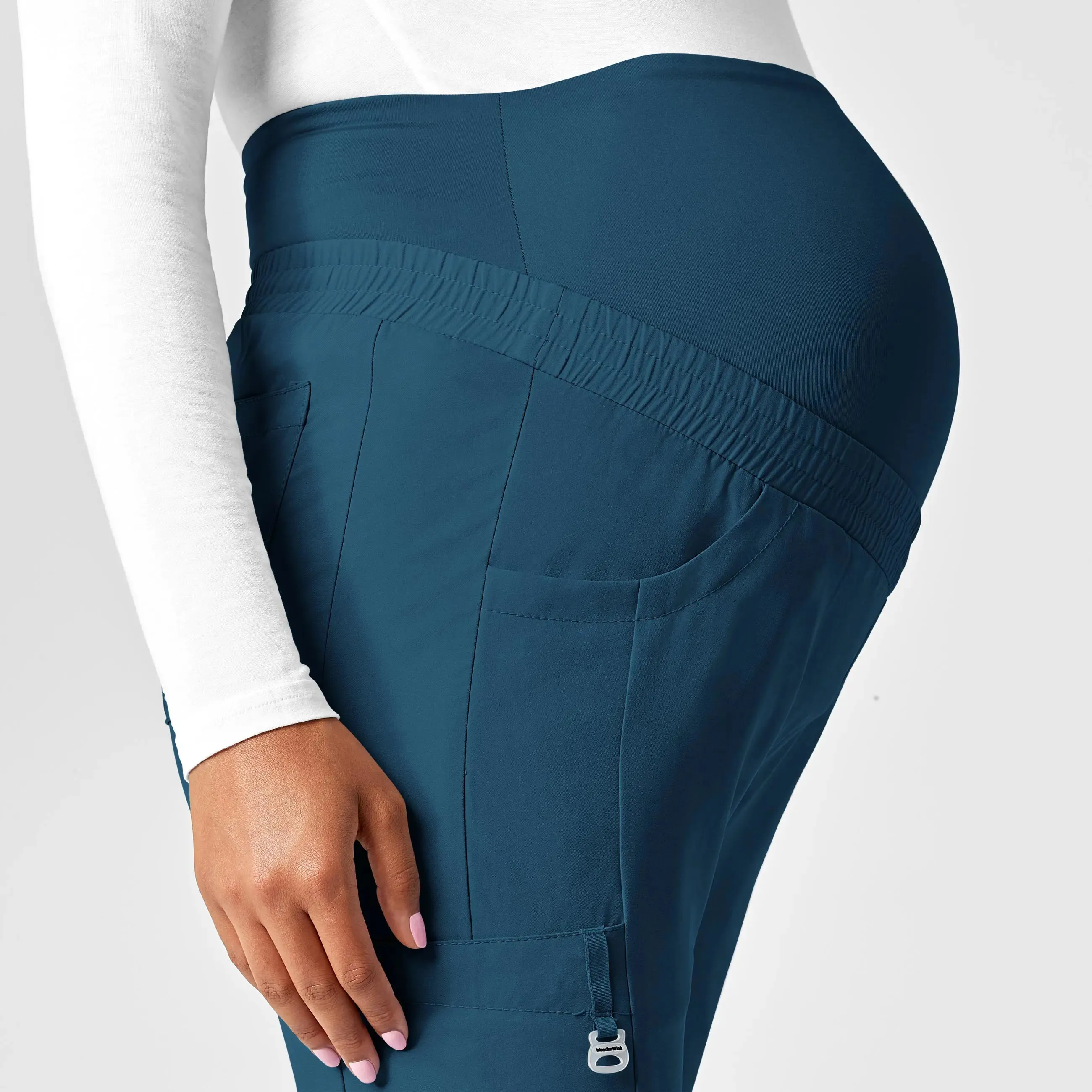 Wink Maternity Jogger Scrub Pant - Caribbean Blue