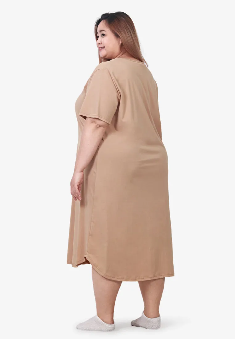 Winkcat Cotton Jersey Sleep Dress - Khaki