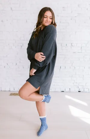 Winnie Fleece Oversized Lounge Dress